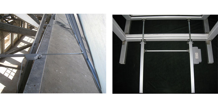 双齿联杆式开窗机安装示意图