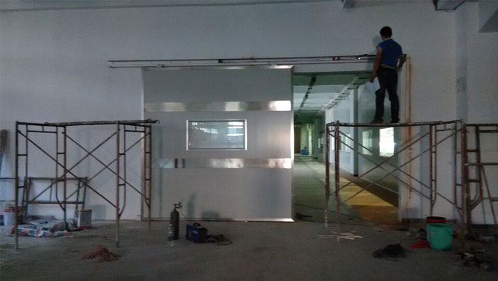 中山市龙煜塑料有限公司单开自动门工程1图片2