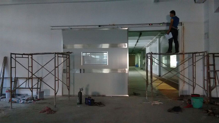 中山市龙煜塑料有限公司单开自动门工程1图片3