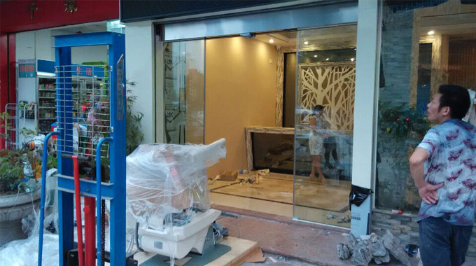 中山港碧梅口腔自动门工程