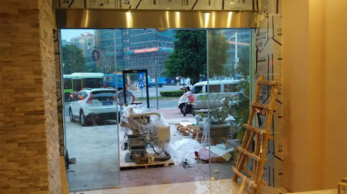 中山港碧梅口腔自动门工程